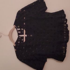 See-through BCBG black crop top